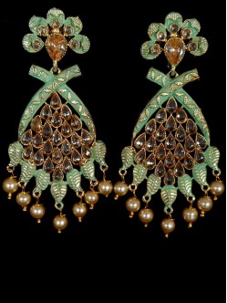 Reverse Ad Earrings With Meenakari Work